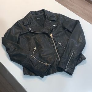 Washed Leather Motorcycle Jacket